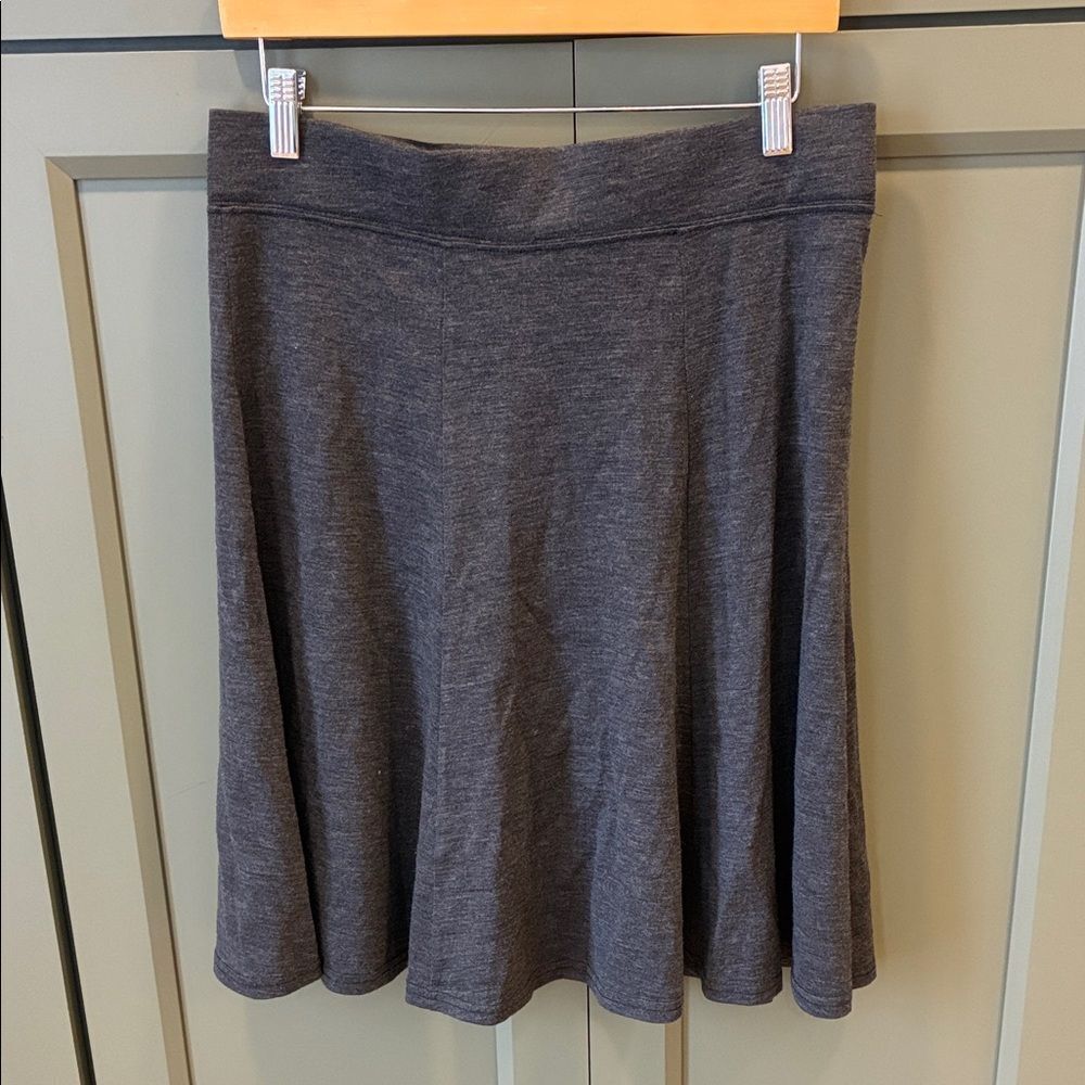 Sahalie Wool Charcoal A-Line Skirt